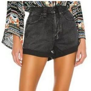 Free People Setting in the Sun Coal Shorts